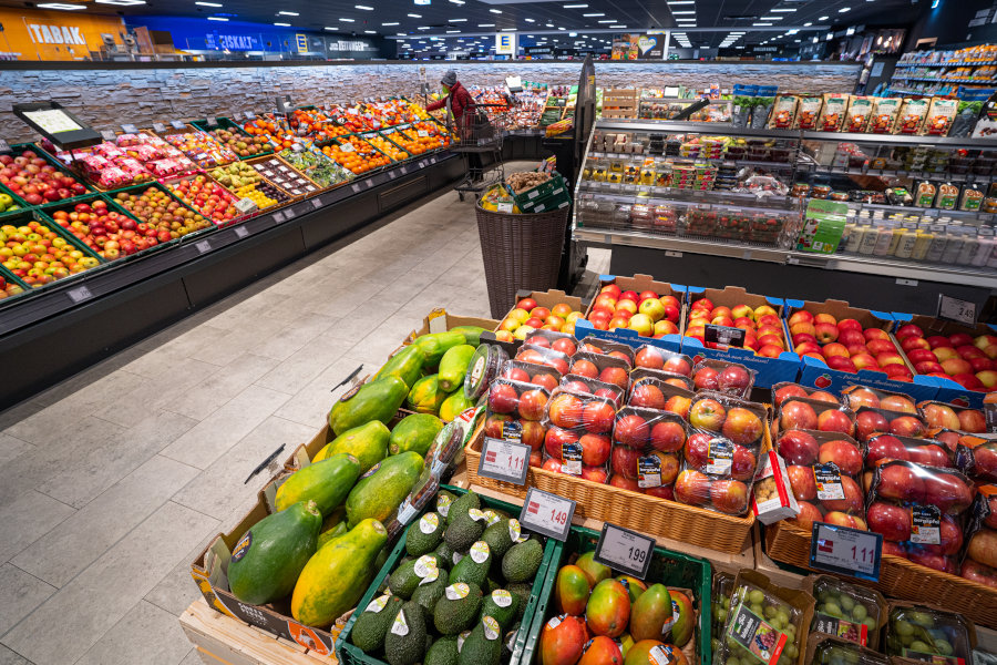 Obst- und Gemüseabteilung